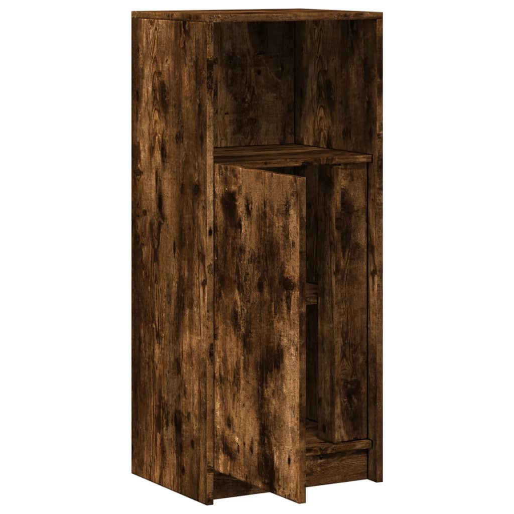 Buffet avec LED chêne fumé 42,5x34x100 cm bois d'ingénierie - XIOS