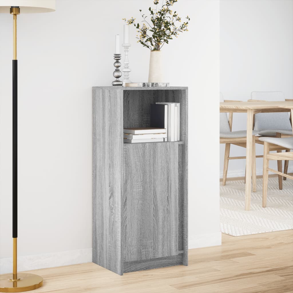 Buffet avec LED sonoma gris 42,5x34x100 cm bois d'ingénierie - XIOS