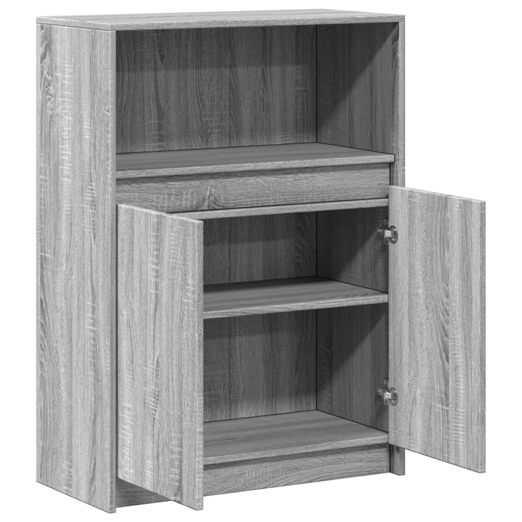 Buffet avec LED sonoma gris 72x34x100 cm bois d'ingénierie - XIOS