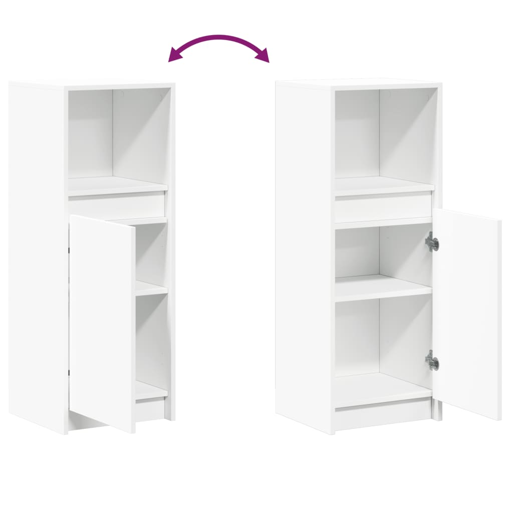 Buffet avec LED blanc 38x34x100 cm bois d'ingénierie - XIOS