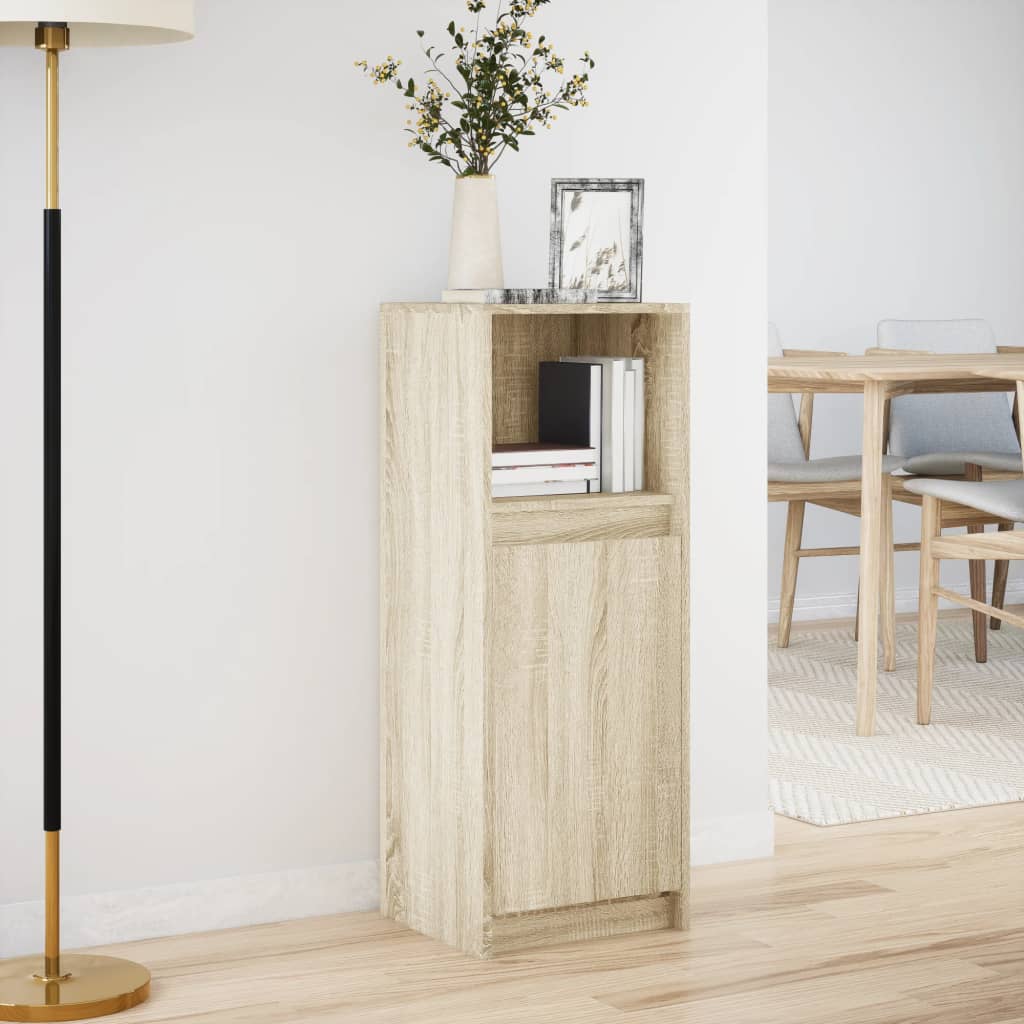 Buffet avec LED chêne sonoma 38x34x100 cm bois d'ingénierie - XIOS