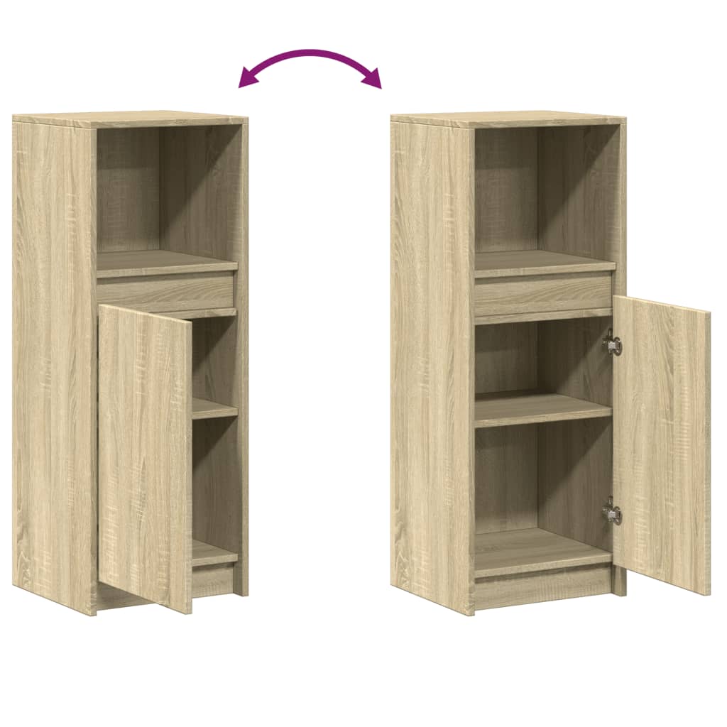 Buffet avec LED chêne sonoma 38x34x100 cm bois d'ingénierie - XIOS
