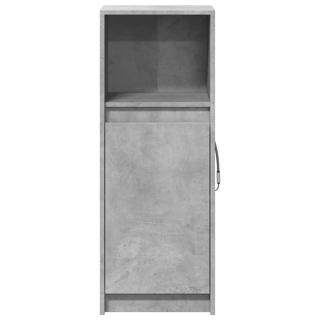 Buffet avec LED gris béton 38x34x100 cm bois d'ingénierie - XIOS