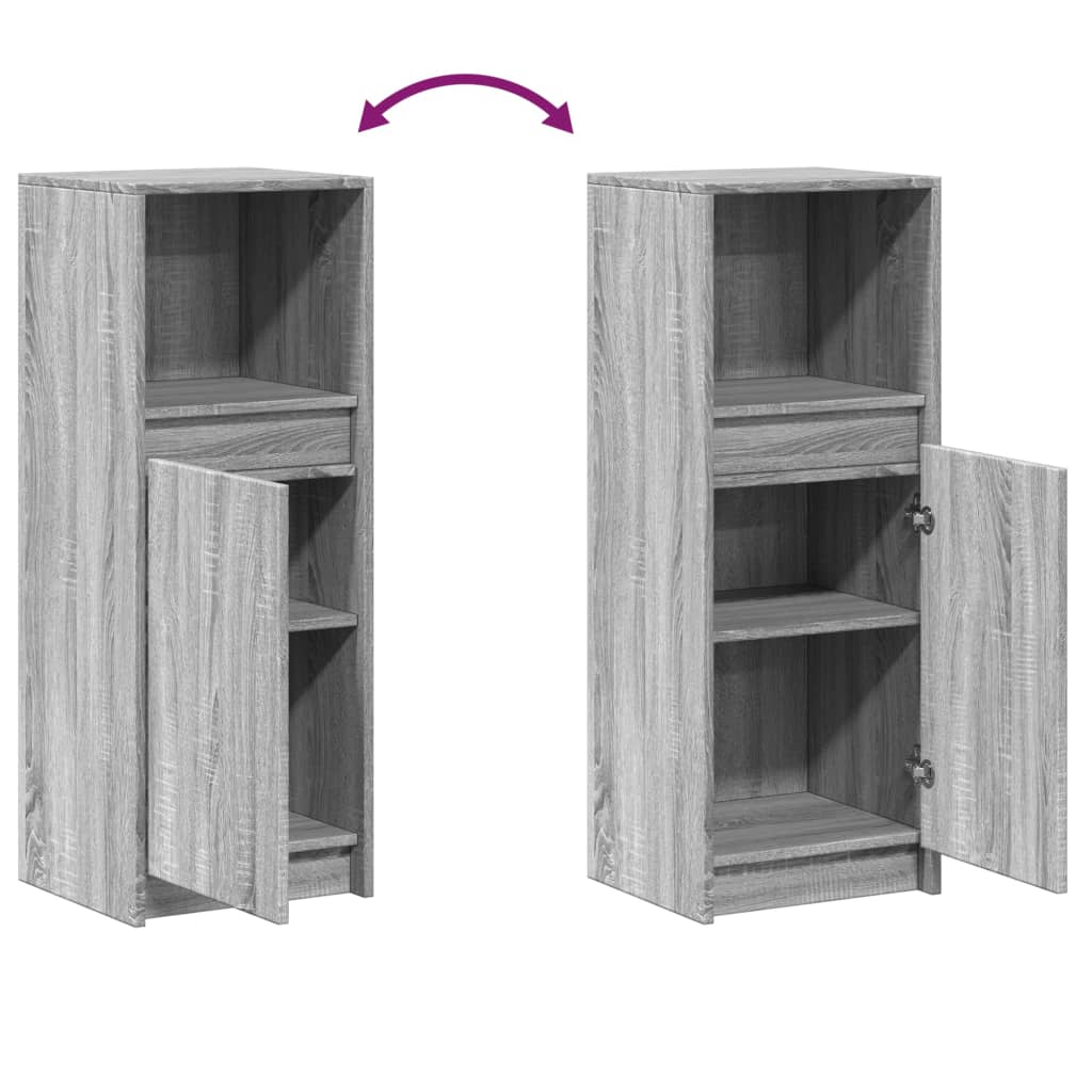 Buffet avec LED sonoma gris 38x34x100 cm bois d'ingénierie - XIOS