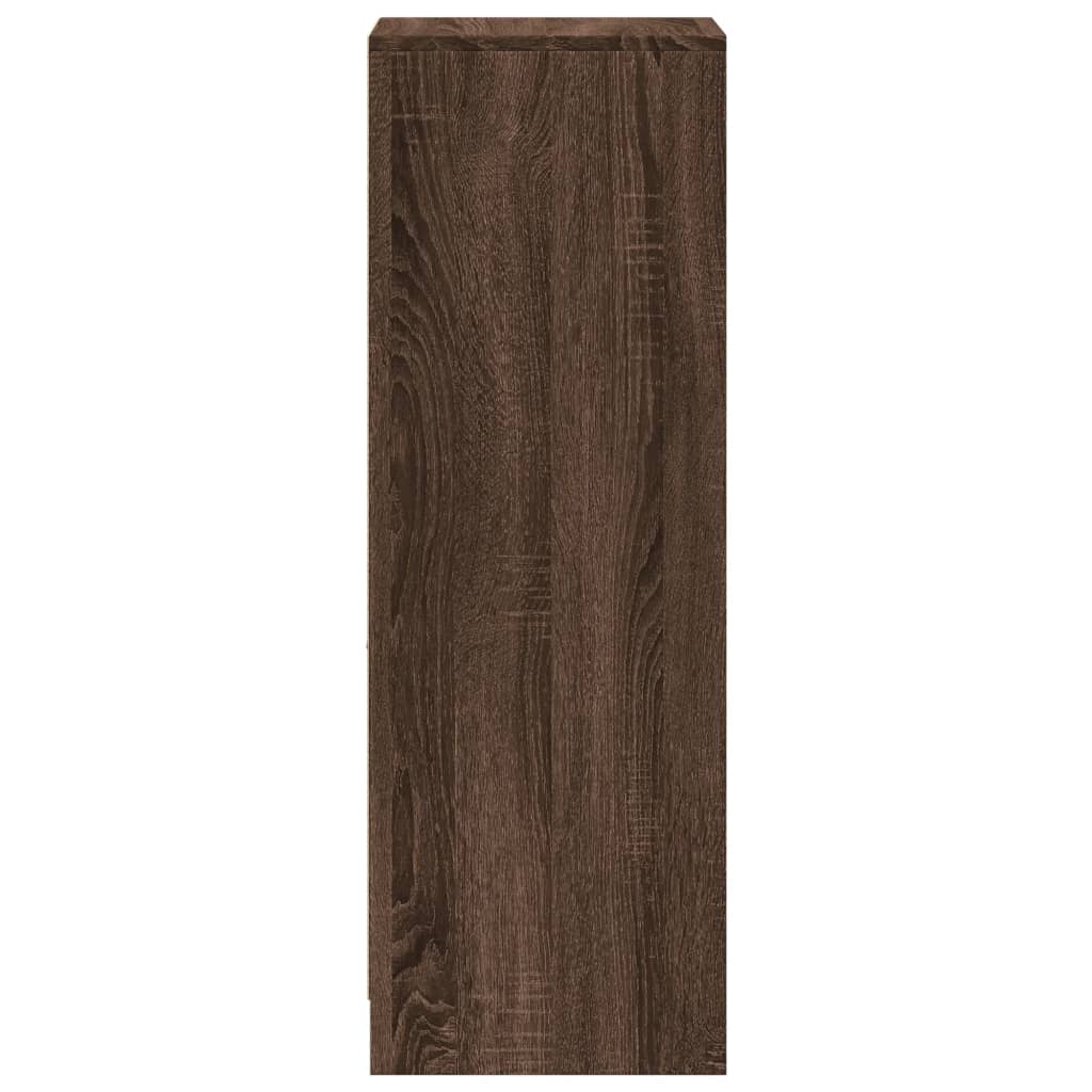 Buffet avec LED chêne marron 38x34x100 cm bois d'ingénierie - XIOS