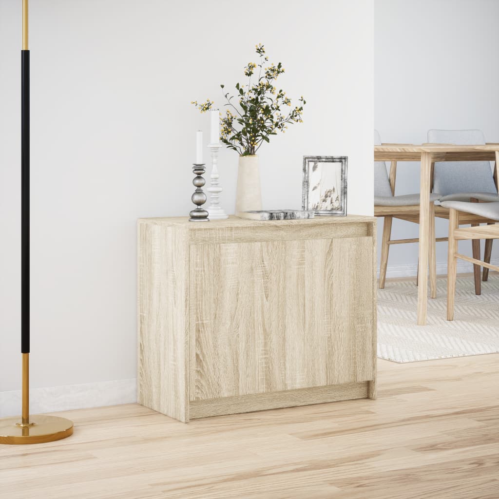 Buffet avec LED chêne sonoma 72x34x61 cm bois d'ingénierie - XIOS