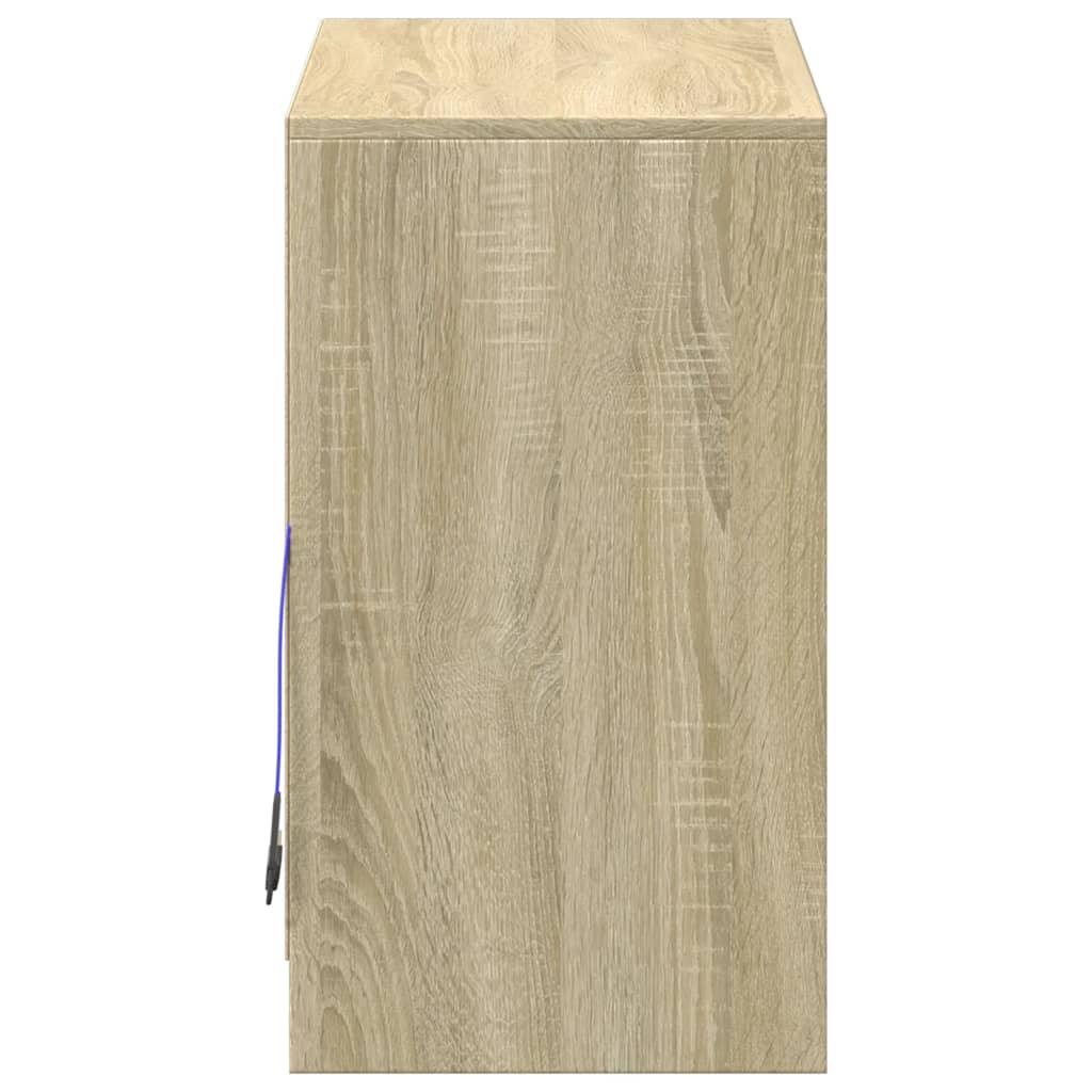 Buffet avec LED chêne sonoma 72x34x61 cm bois d'ingénierie - XIOS