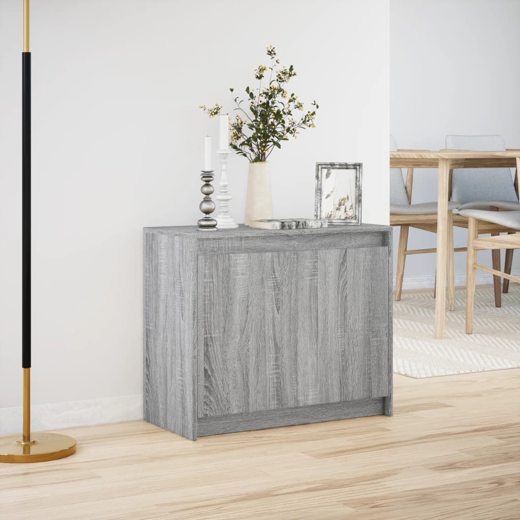 Buffet avec LED sonoma gris 72x34x61 cm bois d'ingénierie - XIOS
