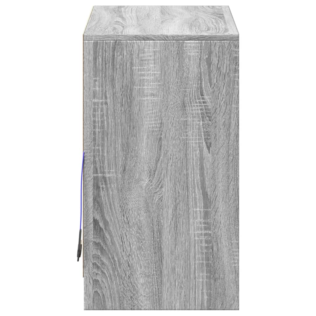 Buffet avec LED sonoma gris 72x34x61 cm bois d'ingénierie - XIOS