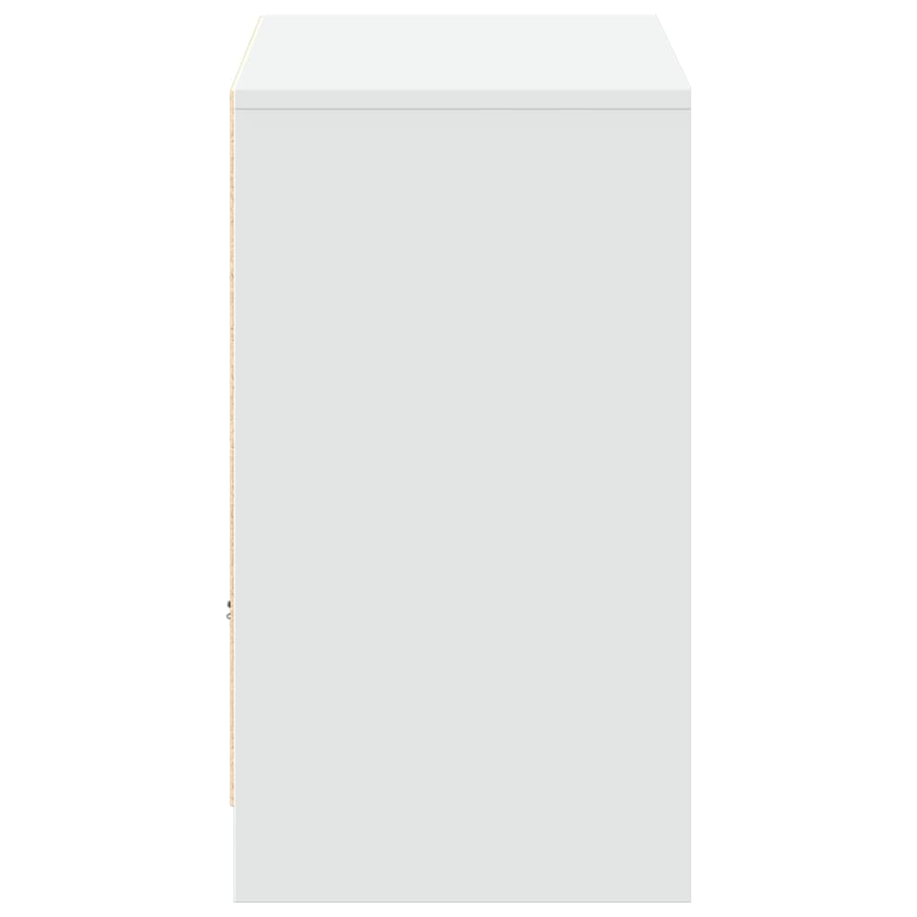 Meuble TV avec LED blanc 91x34x61 cm bois d'ingénierie - XIOS