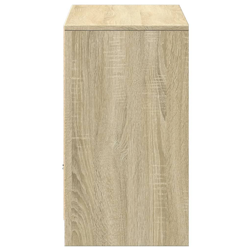 Meuble TV avec LED chêne sonoma 91x34x61 cm bois d'ingénierie - XIOS