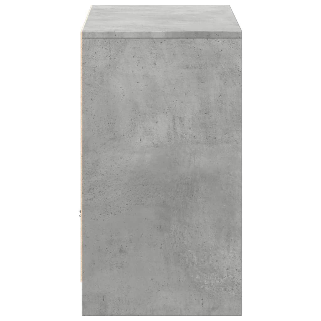 Meuble TV avec LED gris béton 91x34x61 cm bois d'ingénierie - XIOS