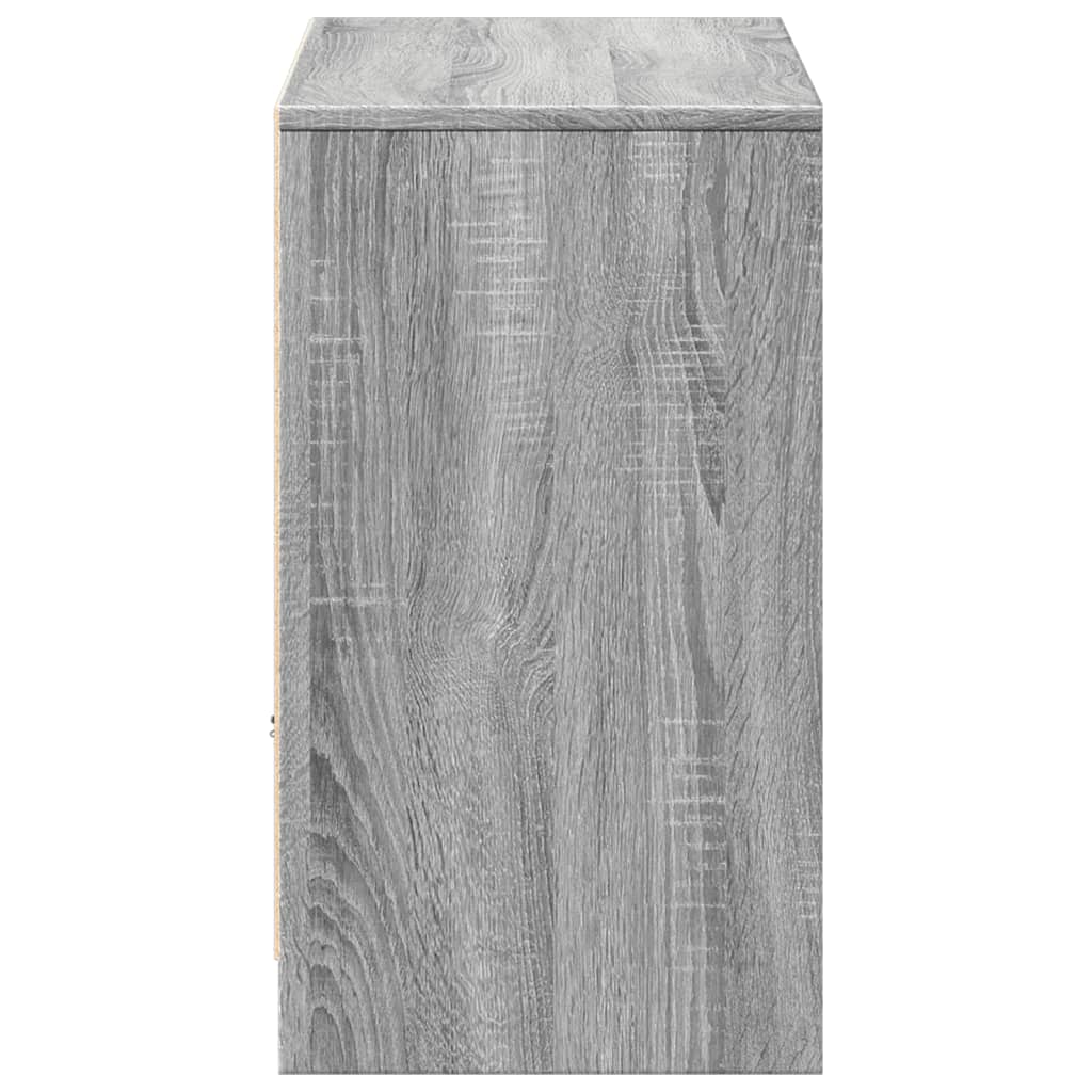 Meuble TV avec LED sonoma gris 91x34x61 cm bois d'ingénierie - XIOS