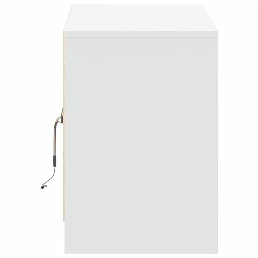 Meuble TV avec LED blanc 100x34x50 cm bois d'ingénierie Meubles TV vidaXL   