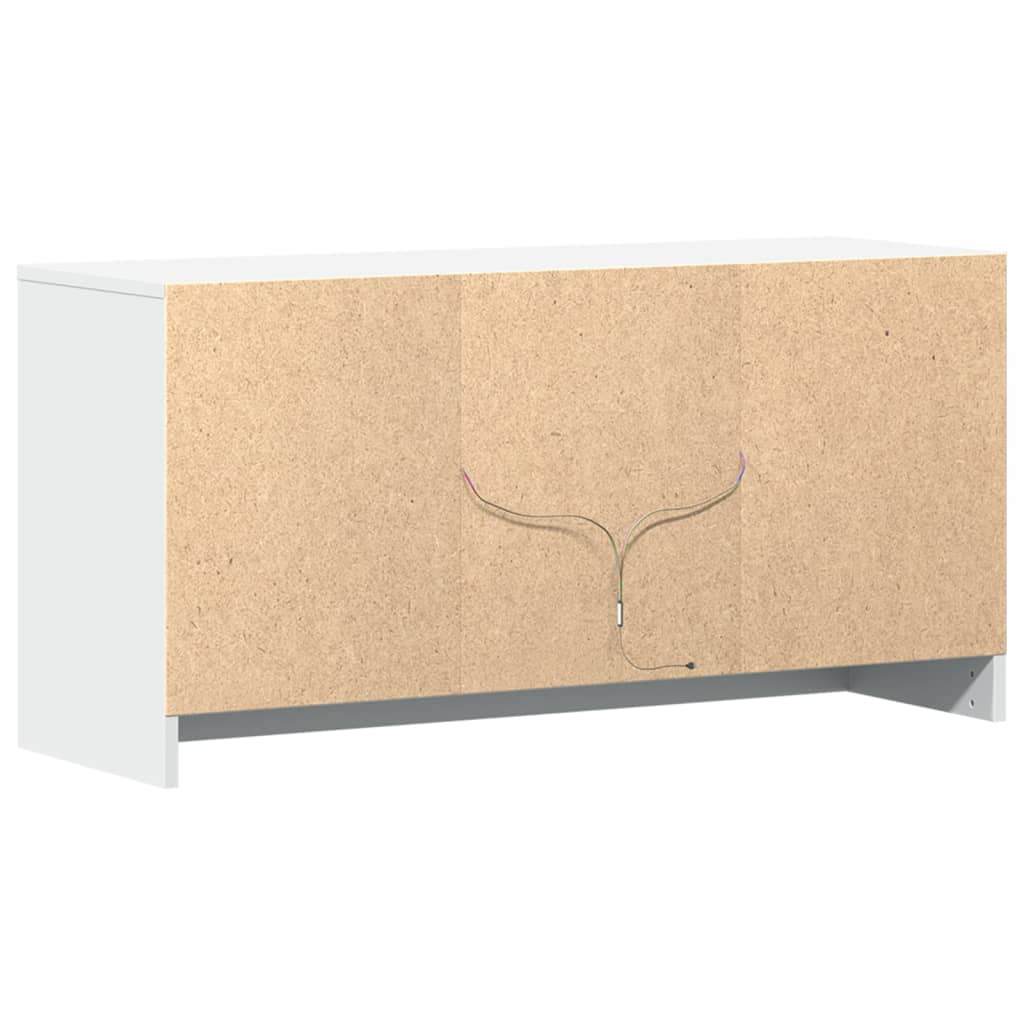 Meuble TV avec LED blanc 100x34x50 cm bois d'ingénierie Meubles TV vidaXL   