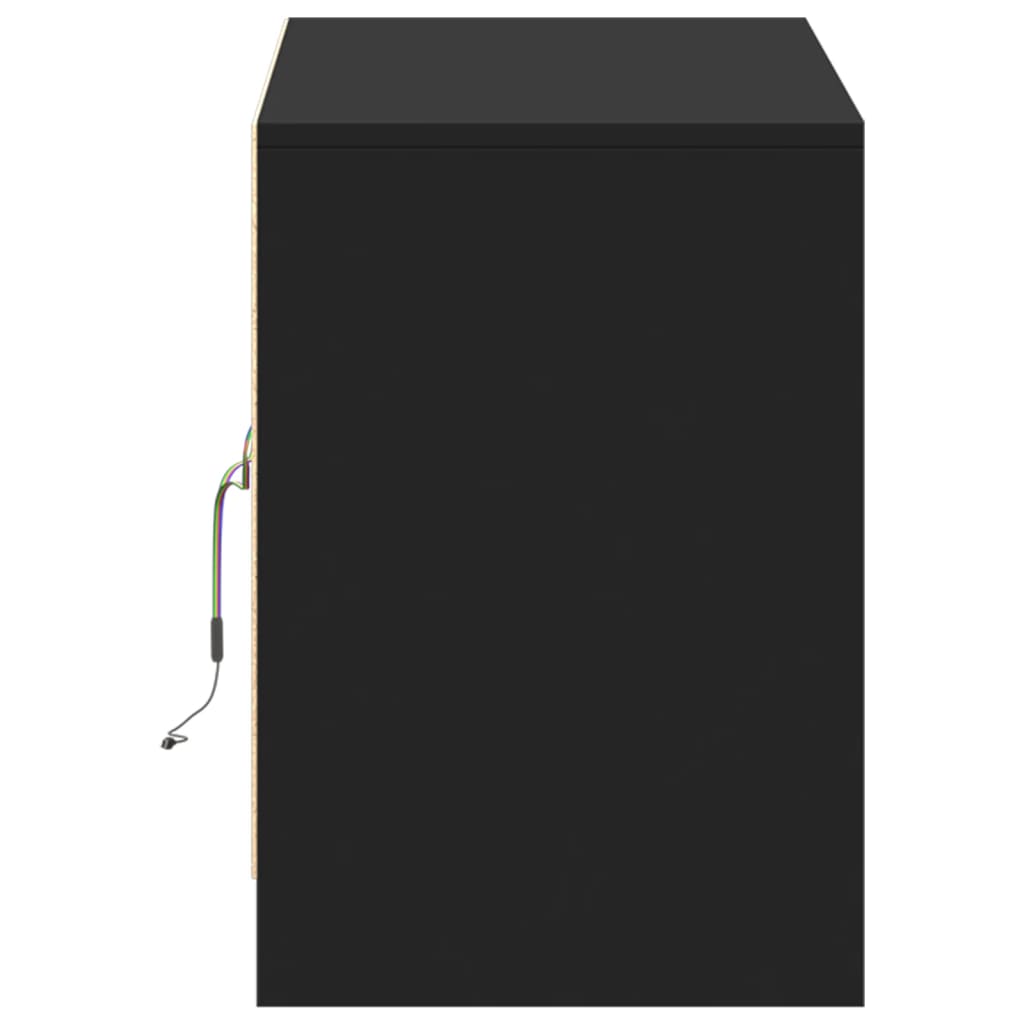 Meuble TV avec LED noir 100x34x50 cm bois d'ingénierie - XIOS