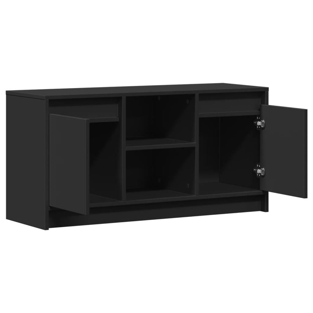 Meuble TV avec LED noir 100x34x50 cm bois d'ingénierie - XIOS