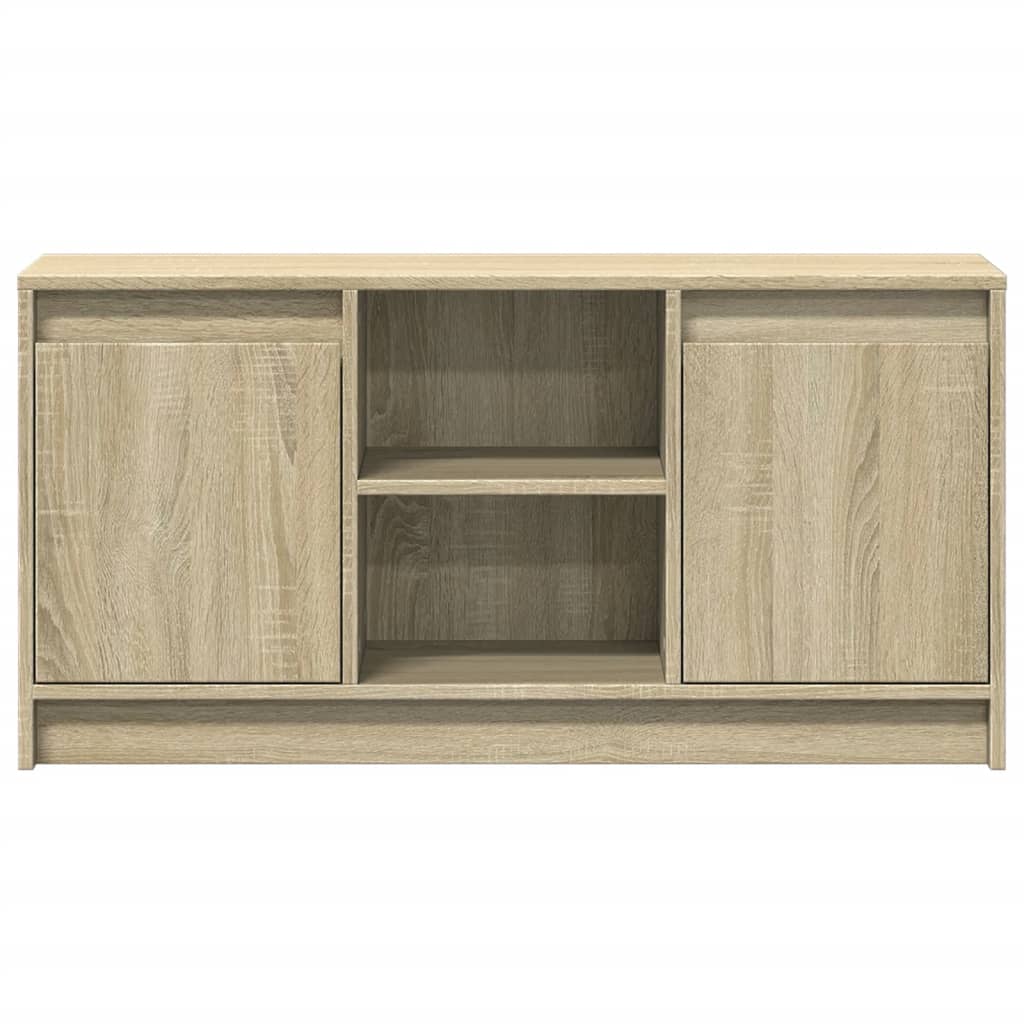 Meuble TV avec LED chêne sonoma 100x34x50 cm bois d'ingénierie - XIOS