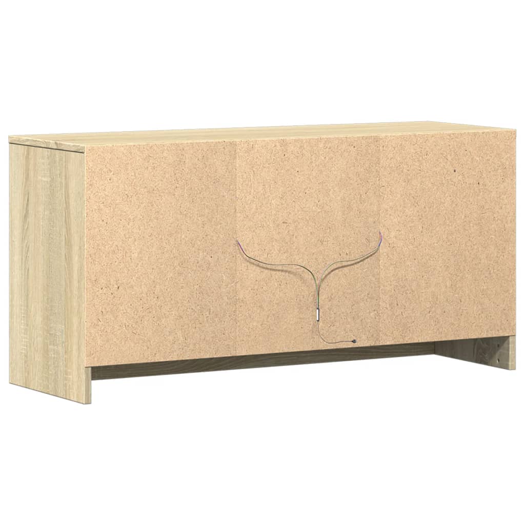 Meuble TV avec LED chêne sonoma 100x34x50 cm bois d'ingénierie - XIOS