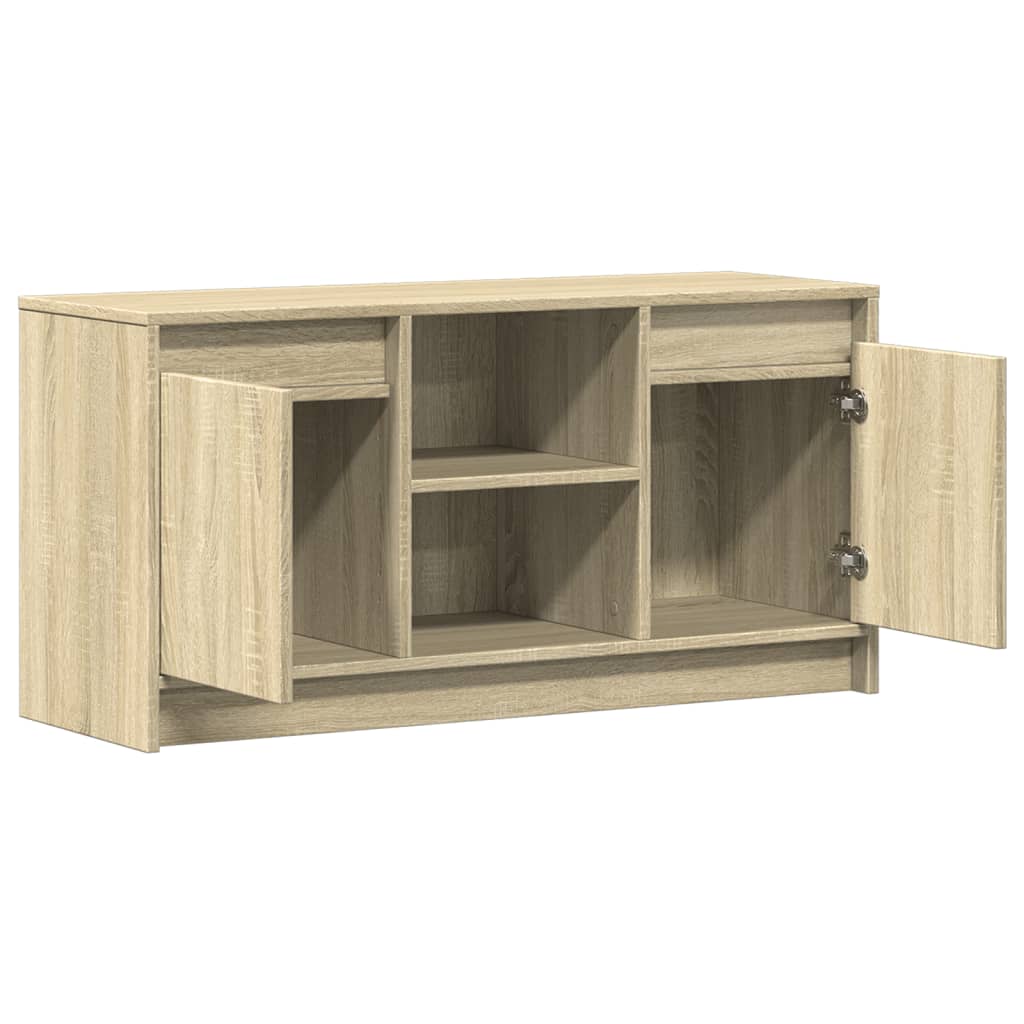 Meuble TV avec LED chêne sonoma 100x34x50 cm bois d'ingénierie - XIOS