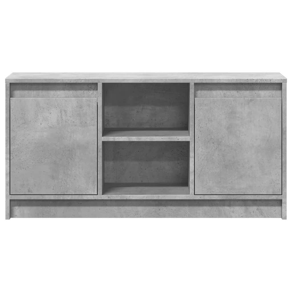 Meuble TV avec LED gris béton 100x34x50 cm bois d'ingénierie - XIOS