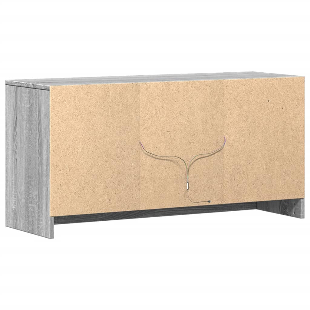 Meuble TV avec LED sonoma gris 100x34x50 cm bois d'ingénierie - XIOS