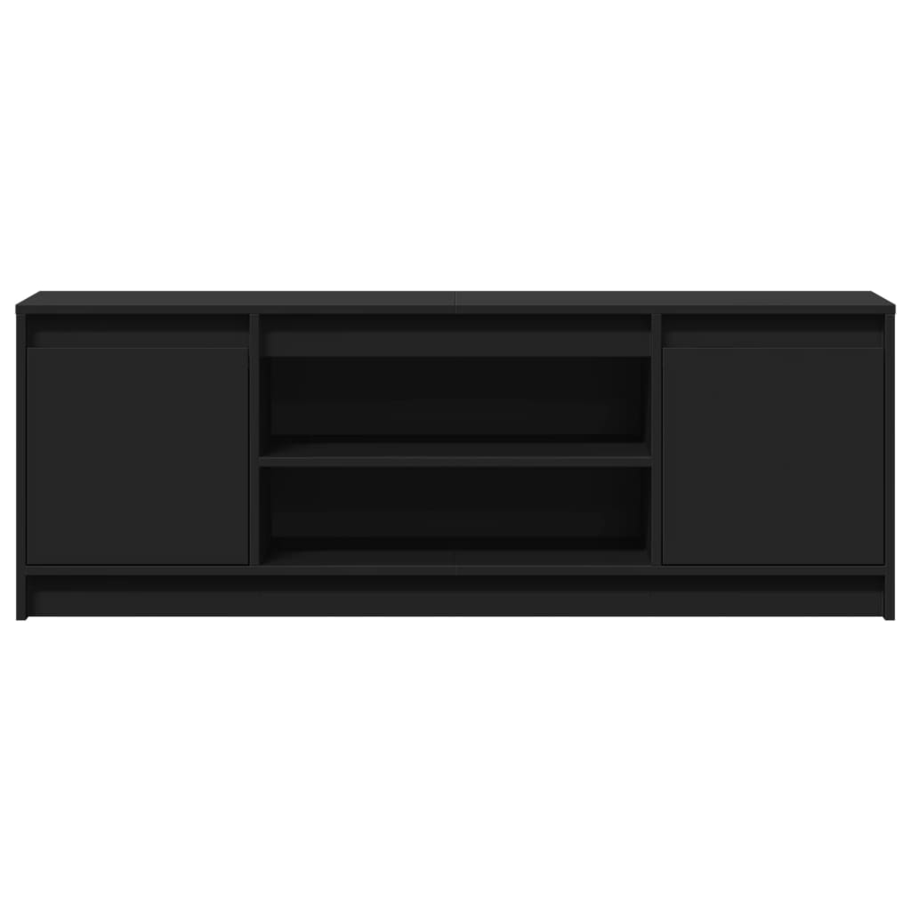 Meuble TV avec LED noir 139,5x34x50 cm bois d'ingénierie - XIOS