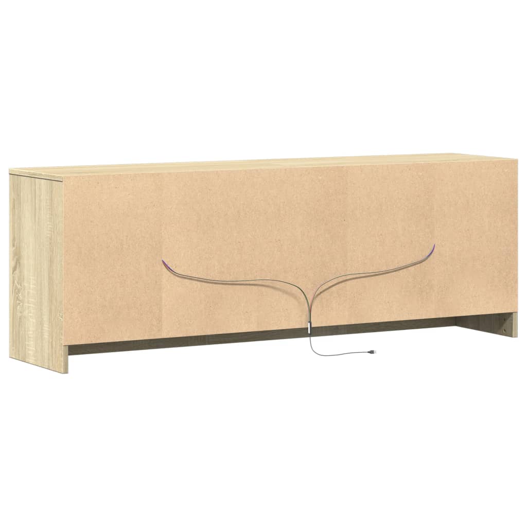 Meuble TV avec LED chêne sonoma 139,5x34x50cm bois d'ingénierie - XIOS