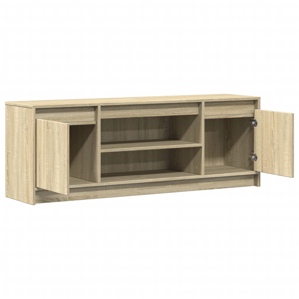 Meuble TV avec LED chêne sonoma 139,5x34x50cm bois d'ingénierie - XIOS