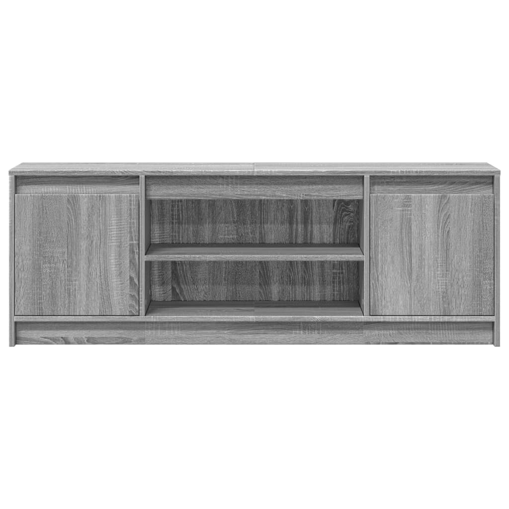 Meuble TV avec LED sonoma gris 139,5x34x50 cm bois d'ingénierie - XIOS