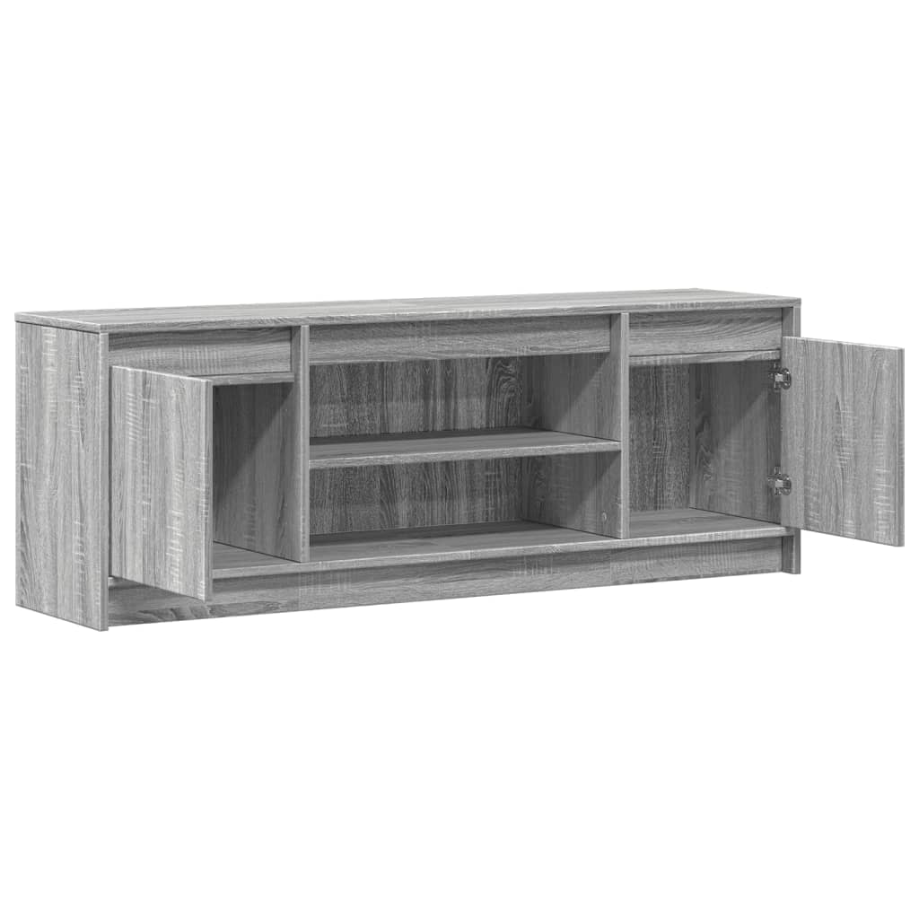Meuble TV avec LED sonoma gris 139,5x34x50 cm bois d'ingénierie - XIOS