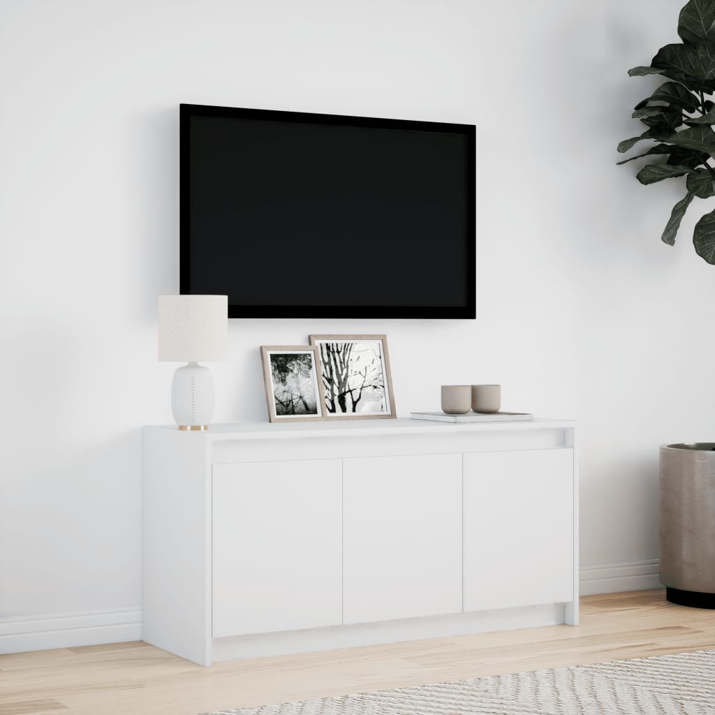 Meuble TV avec LED blanc 100x34x50 cm bois d'ingénierie - XIOS