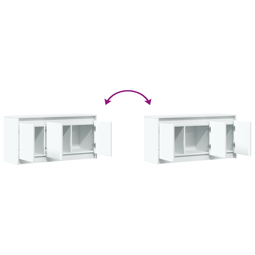 Meuble TV avec LED blanc 100x34x50 cm bois d'ingénierie - XIOS