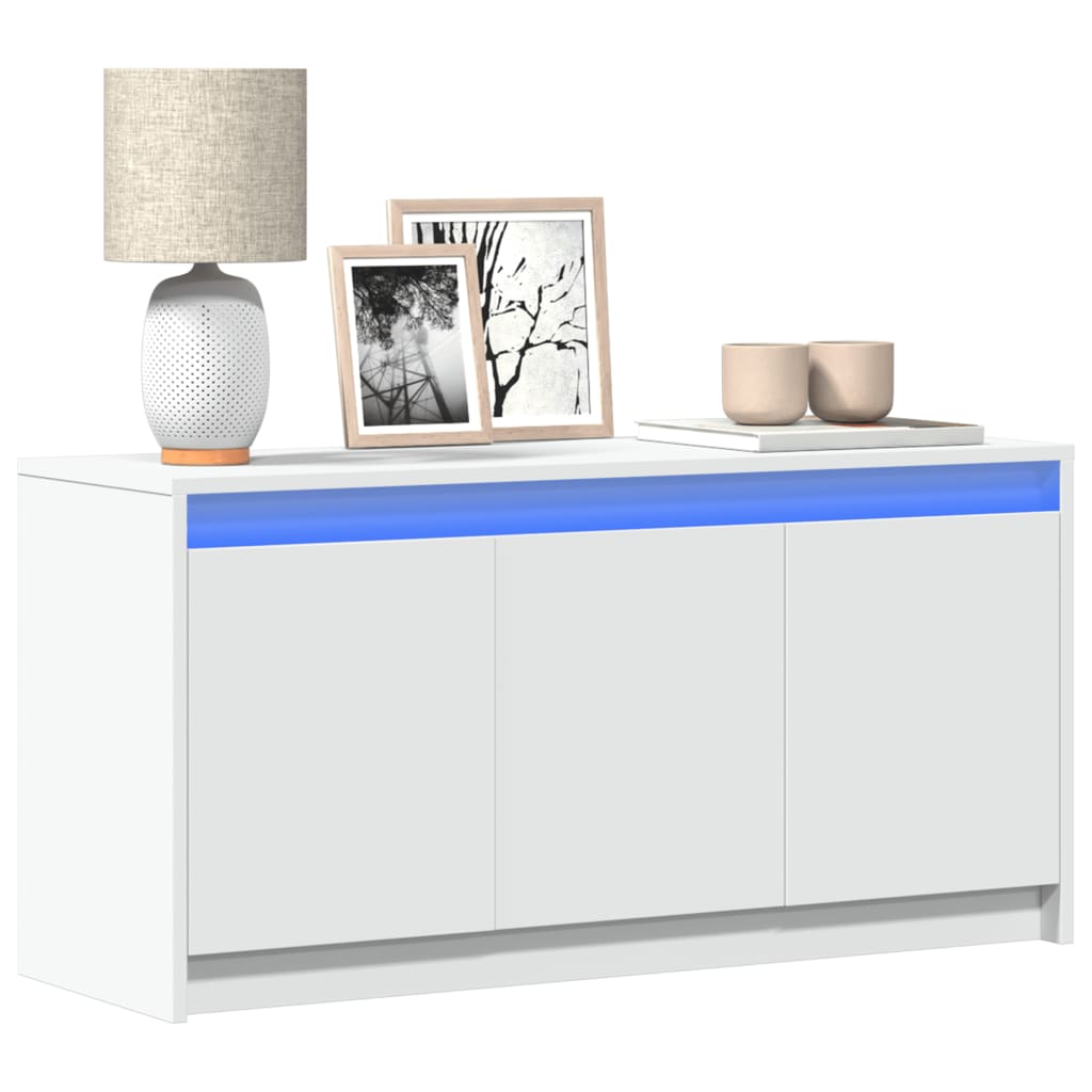 Meuble TV avec LED blanc 100x34x50 cm bois d'ingénierie - XIOS