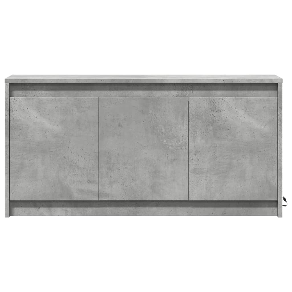 Meuble TV avec LED gris béton 100x34x50 cm bois d'ingénierie - XIOS