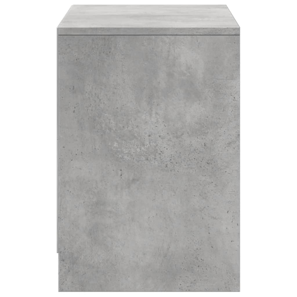 Meuble TV avec LED gris béton 100x34x50 cm bois d'ingénierie - XIOS