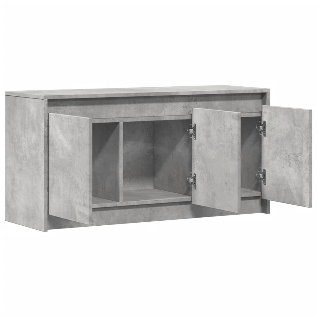 Meuble TV avec LED gris béton 100x34x50 cm bois d'ingénierie - XIOS
