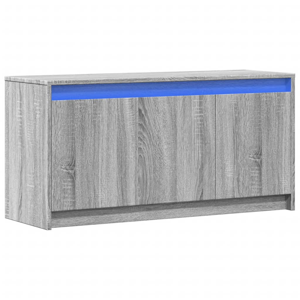 Meuble TV avec LED sonoma gris 100x34x50 cm bois d'ingénierie - XIOS