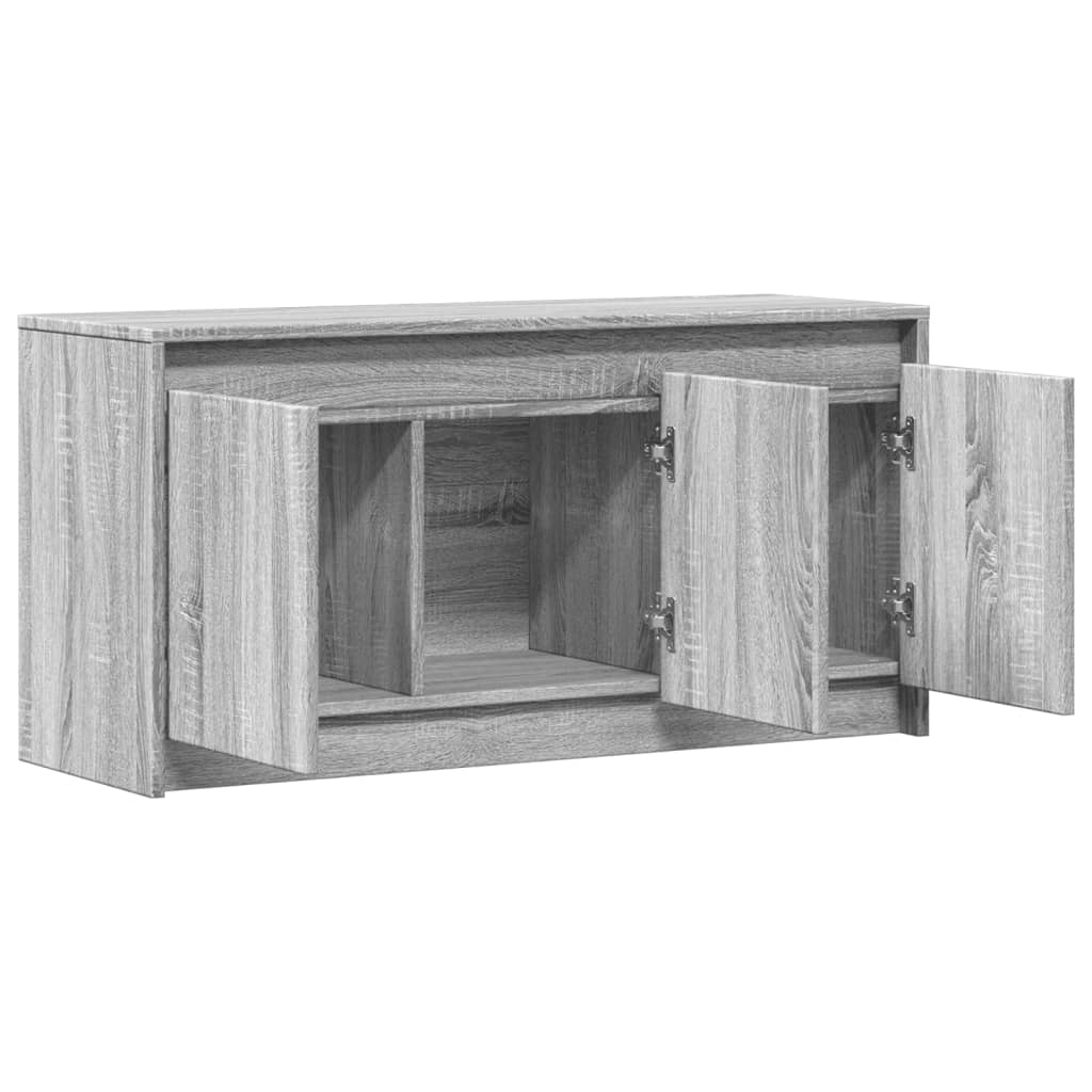 Meuble TV avec LED sonoma gris 100x34x50 cm bois d'ingénierie - XIOS