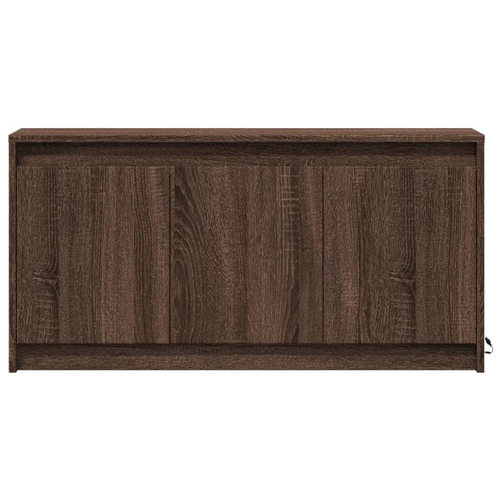 Meuble TV avec LED chêne marron 100x34x50 cm bois d'ingénierie - XIOS
