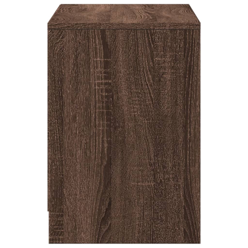 Meuble TV avec LED chêne marron 100x34x50 cm bois d'ingénierie - XIOS
