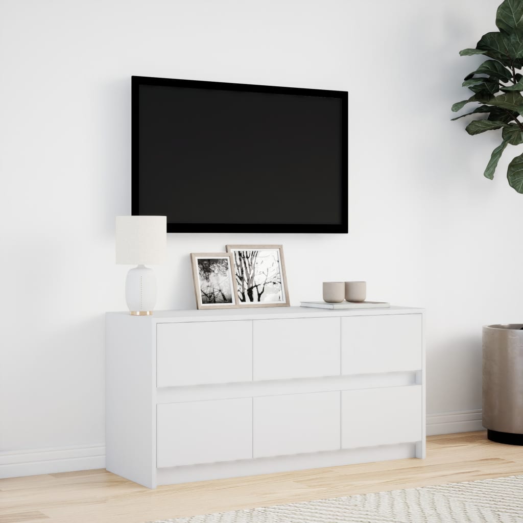 Meuble TV avec LED blanc 100x34x50 cm bois d'ingénierie - XIOS