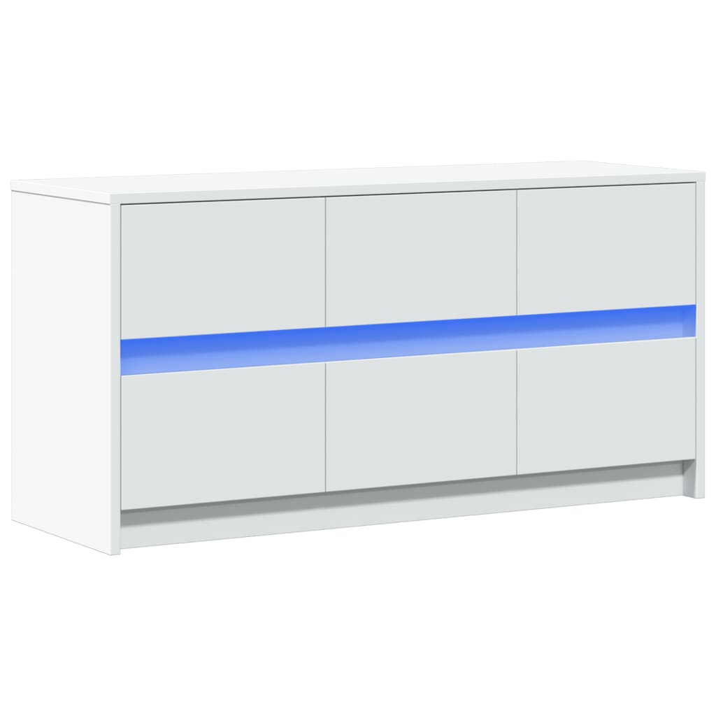 Meuble TV avec LED blanc 100x34x50 cm bois d'ingénierie - XIOS