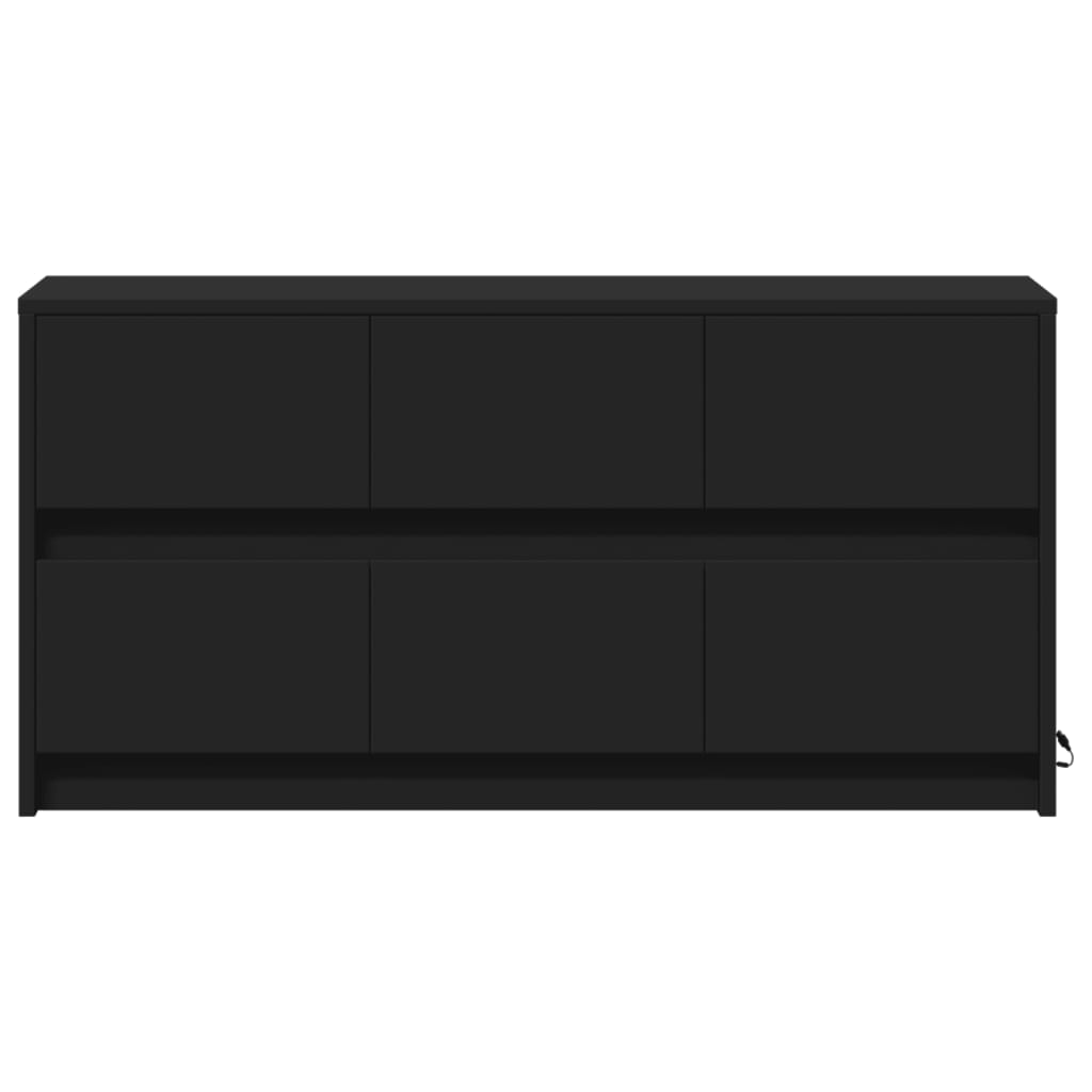 Meuble TV avec LED noir 100x34x50 cm bois d'ingénierie - XIOS