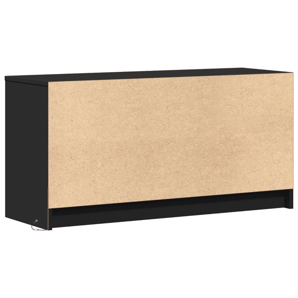 Meuble TV avec LED noir 100x34x50 cm bois d'ingénierie - XIOS
