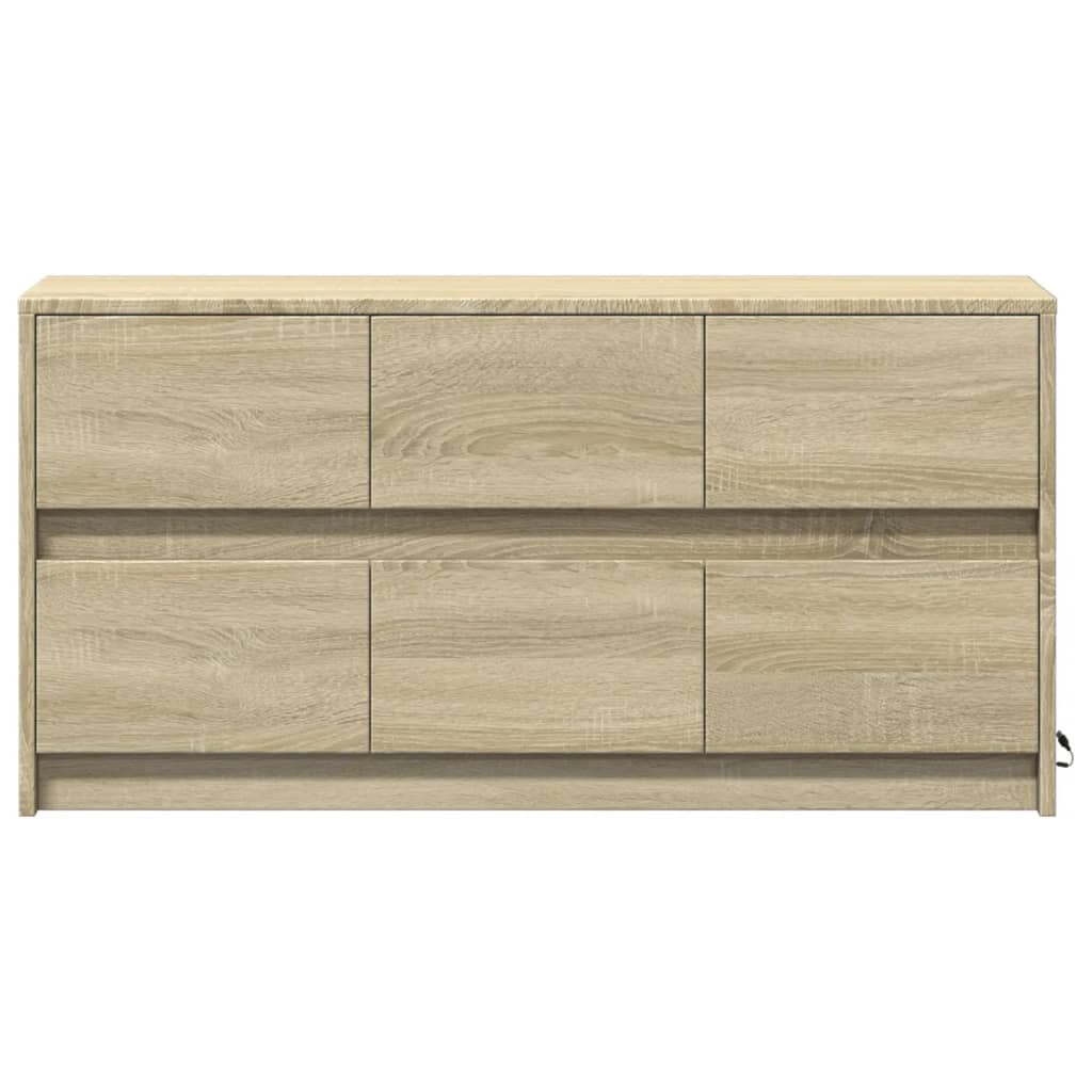 Meuble TV avec LED chêne sonoma 100x34x50 cm bois d'ingénierie - XIOS