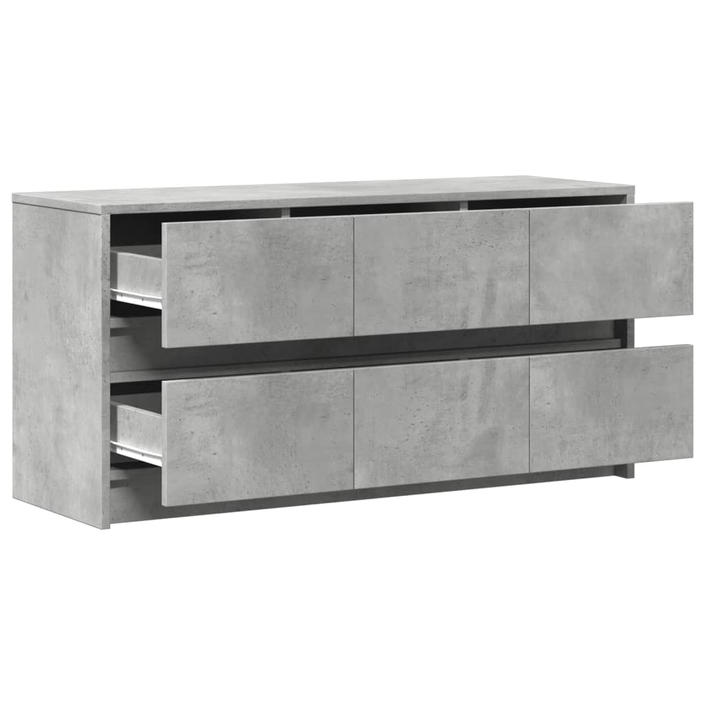Meuble TV avec LED gris béton 100x34x50 cm bois d'ingénierie - XIOS