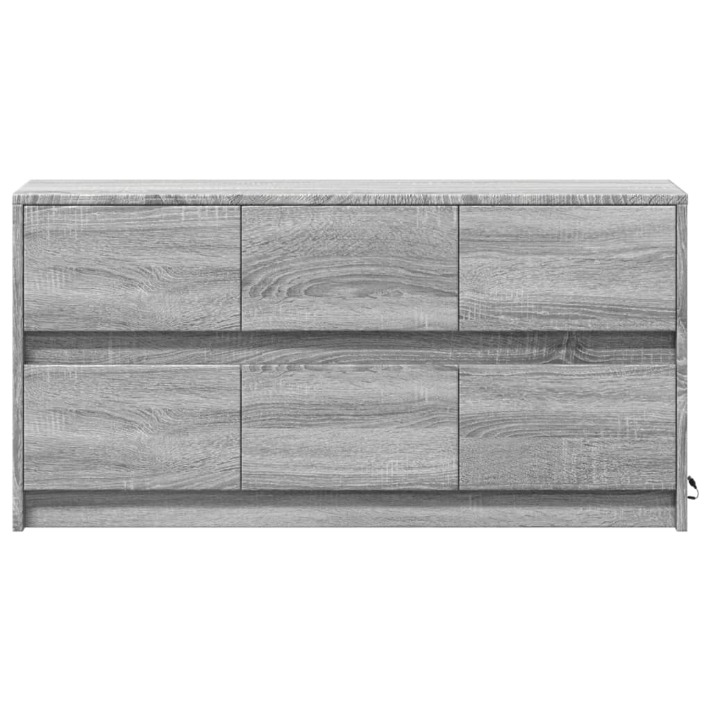 Meuble TV avec LED sonoma gris 100x34x50 cm bois d'ingénierie - XIOS