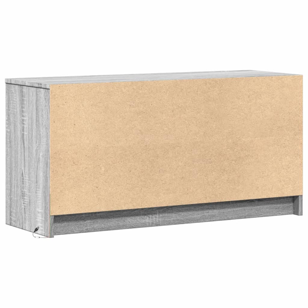 Meuble TV avec LED sonoma gris 100x34x50 cm bois d'ingénierie - XIOS