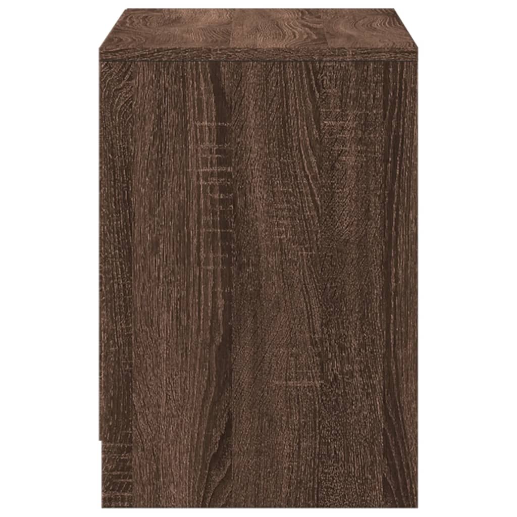 Meuble TV avec LED chêne marron 100x34x50 cm bois d'ingénierie - XIOS